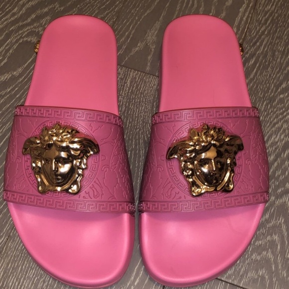 Versace Shoes - Pink Versace sandal slide shoes
